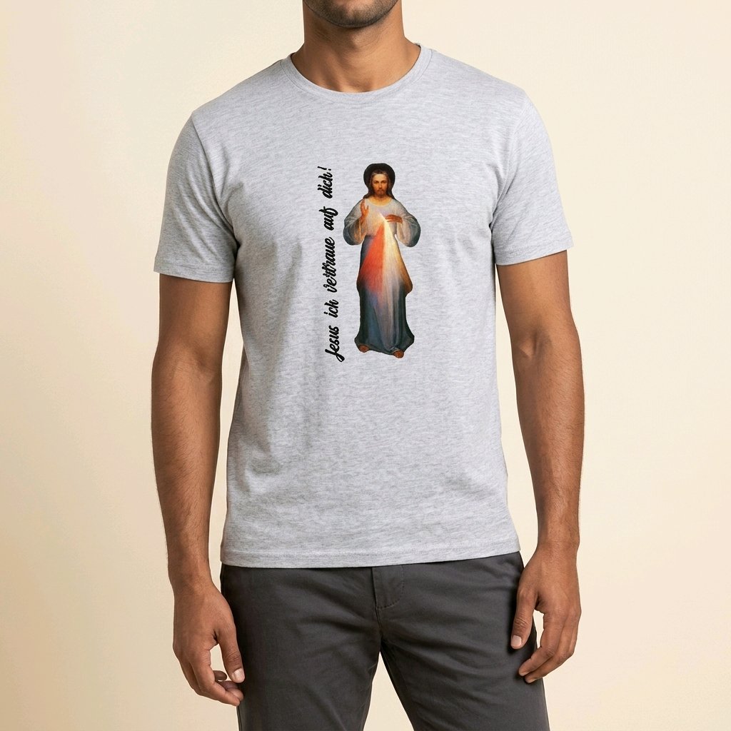 Unisex T-Shirt Jesus Barmherziger Gott_0003A - Herz Jesu