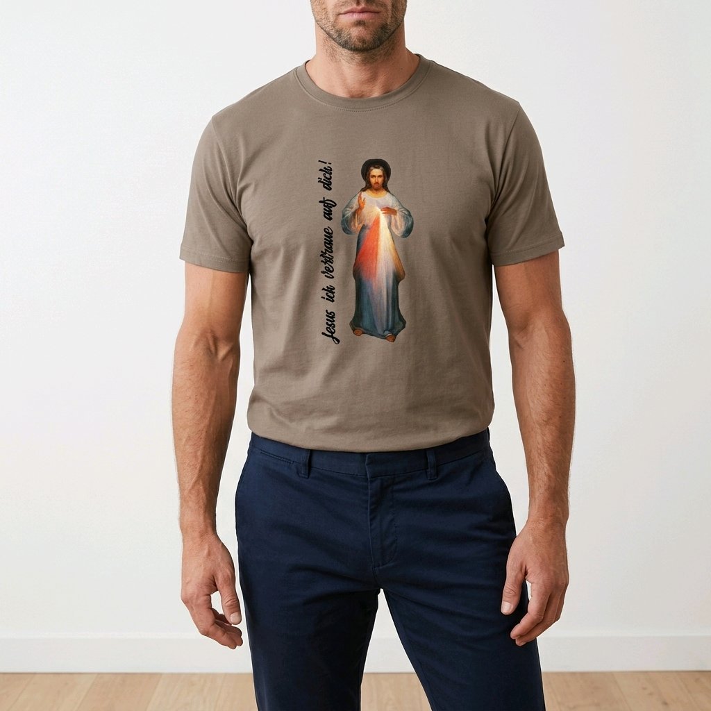 Unisex T-Shirt Jesus Barmherziger Gott_0003A - Herz Jesu