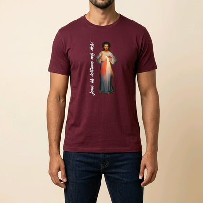 Unisex T-Shirt Jesus Barmherziger Gott_0003A - Herz Jesu