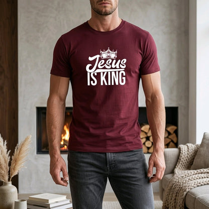Unisex T-Shirt Jesus ist König King Gott_0006A - Herz Jesu
