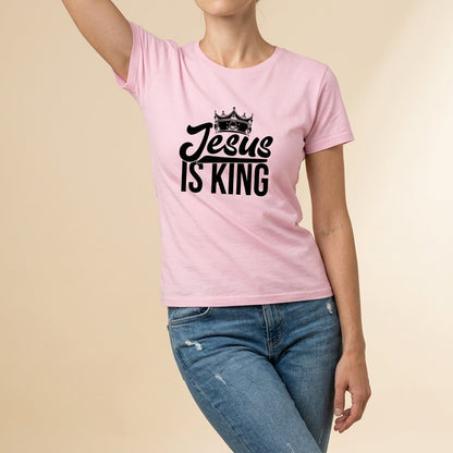 Unisex T-Shirt Jesus ist König King Gott_0006A - Herz Jesu