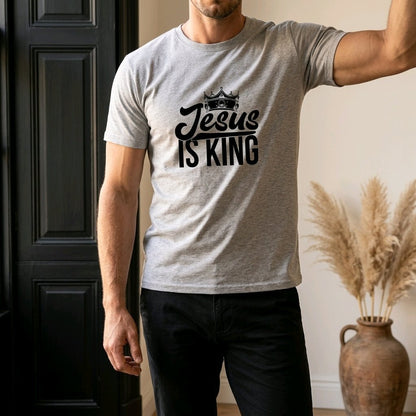 Unisex T-Shirt Jesus ist König King Gott_0006A - Herz Jesu