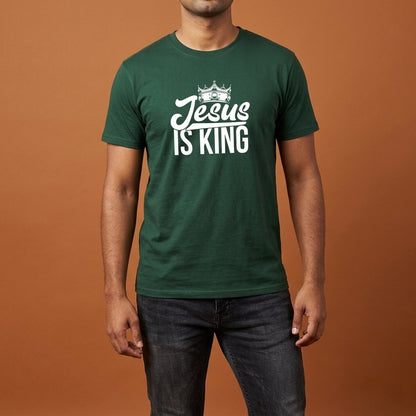 Unisex T-Shirt Jesus ist König King Gott_0006A - Herz Jesu
