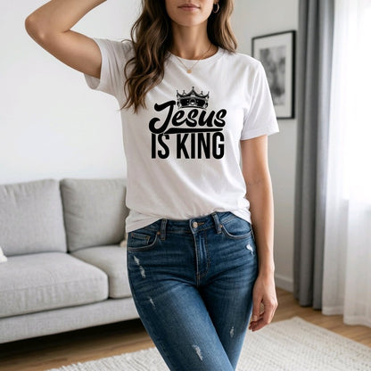 Unisex T-Shirt Jesus ist König King Gott_0006A - Herz Jesu