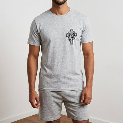 Unisex T-Shirt Jesus Kreuz Löwe Gott_0010A - Herz Jesu