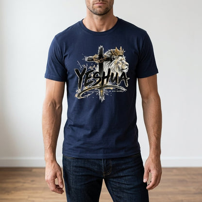 Unisex T-Shirt Jesus Kreuz Löwe Gott_0011A - Herz Jesu