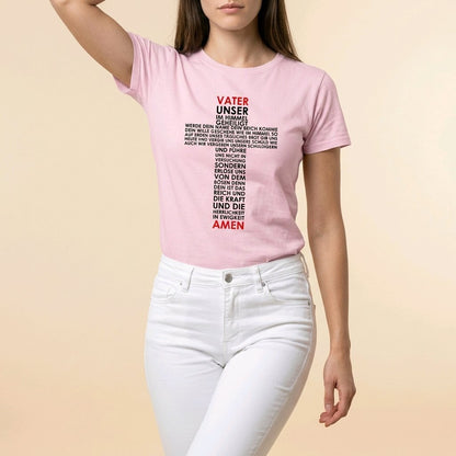 Unisex T-Shirt Jesus Kreuz Vater unser Gebet Gott_0002A - Herz Jesu