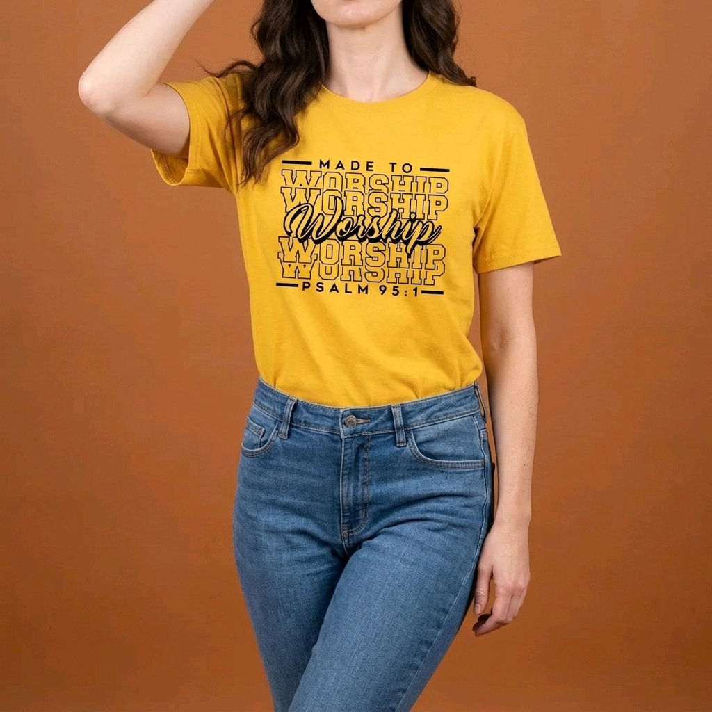 Unisex T-Shirt Made to Worship Jesus Gott_0008A - Herz Jesu