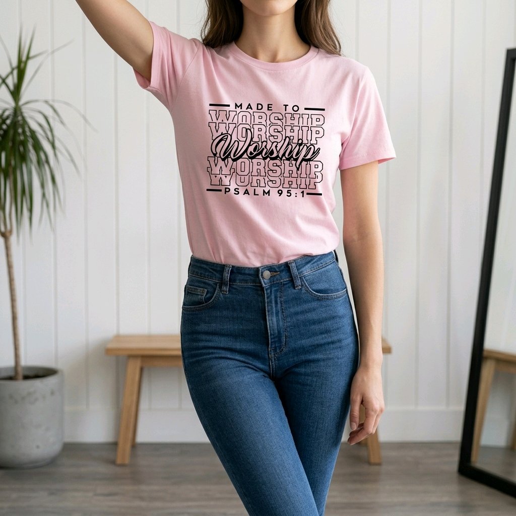 Unisex T-Shirt Made to Worship Jesus Gott_0008A - Herz Jesu