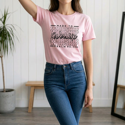 Unisex T-Shirt Made to Worship Jesus Gott_0008A - Herz Jesu