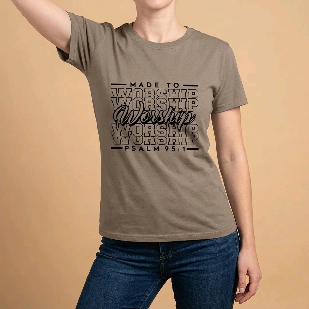 Unisex T-Shirt Made to Worship Jesus Gott_0008A - Herz Jesu
