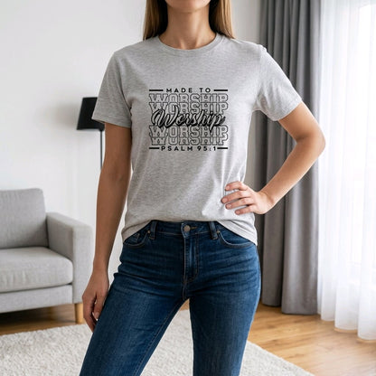 Unisex T-Shirt Made to Worship Jesus Gott_0008A - Herz Jesu
