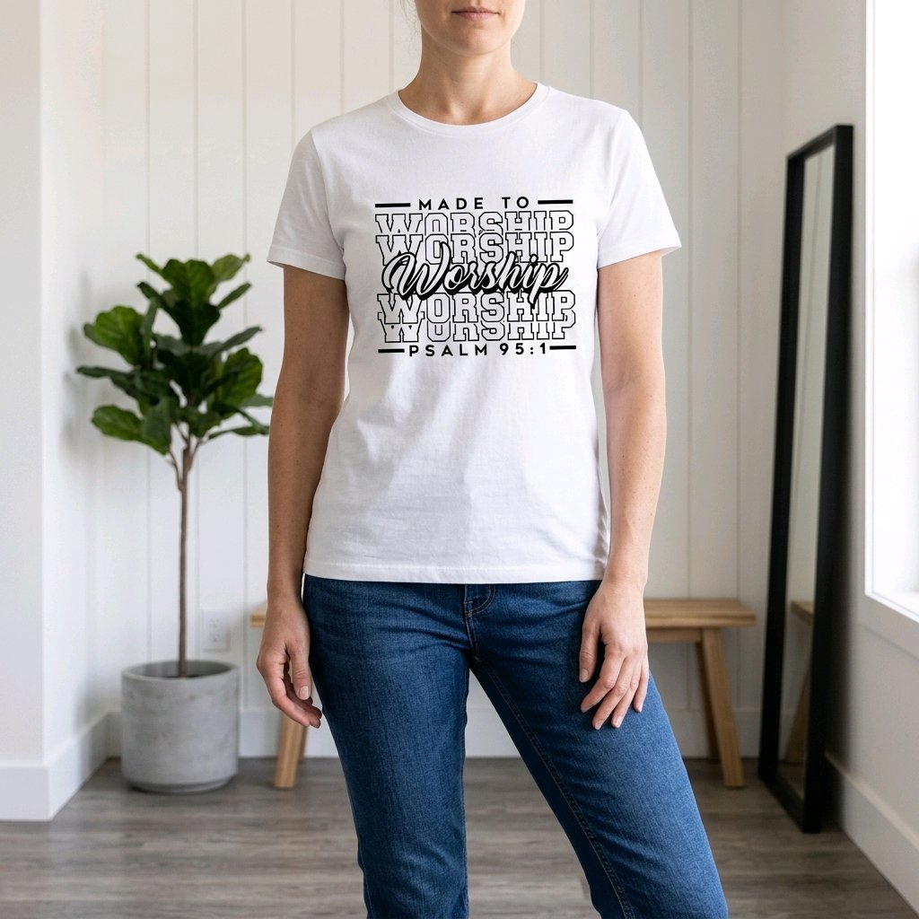 Unisex T-Shirt Made to Worship Jesus Gott_0008A - Herz Jesu
