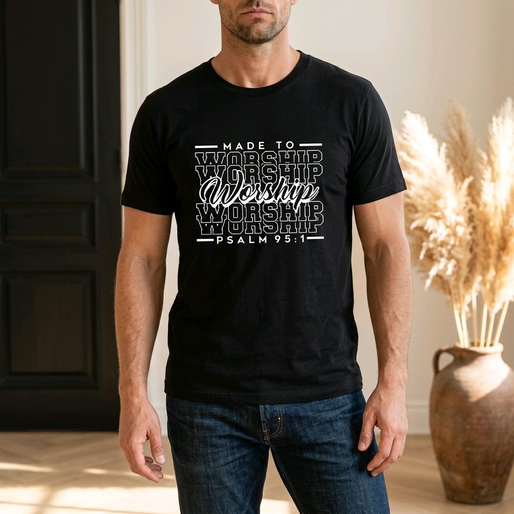 Unisex T-Shirt Made to Worship Jesus Gott_0008A - Herz Jesu