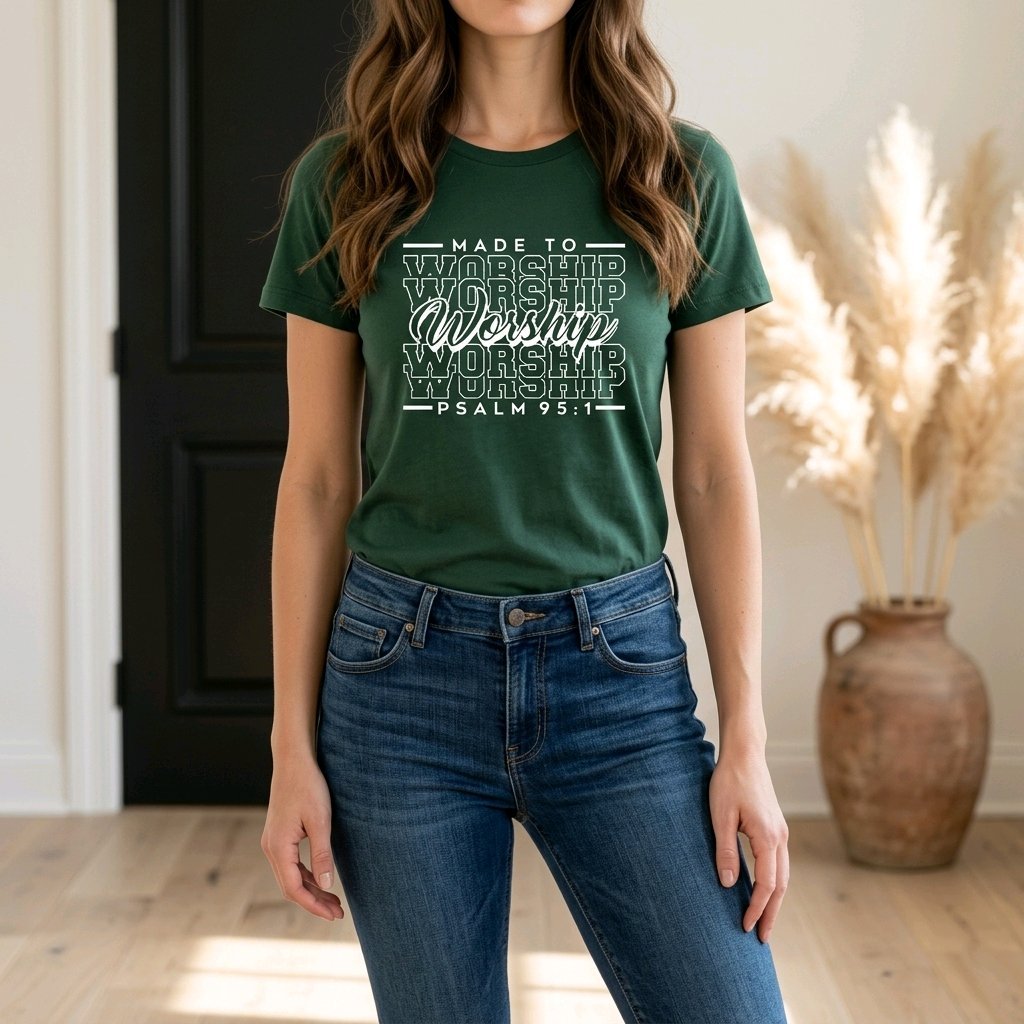 Unisex T-Shirt Made to Worship Jesus Gott_0008A - Herz Jesu
