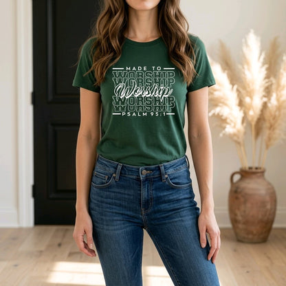 Unisex T-Shirt Made to Worship Jesus Gott_0008A - Herz Jesu