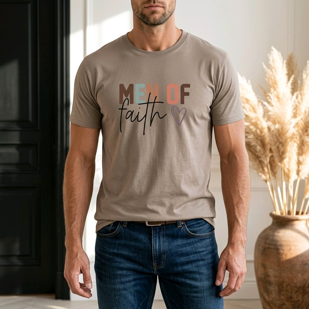 Unisex T-Shirt Man of Faith Gott Jesus_0017A - Herz Jesu