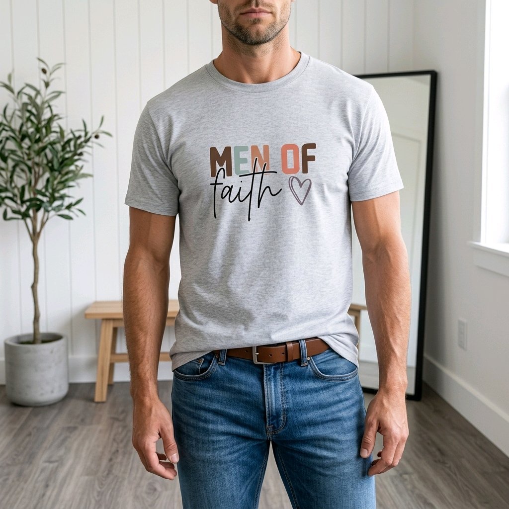 Unisex T-Shirt Man of Faith Gott Jesus_0017A - Herz Jesu