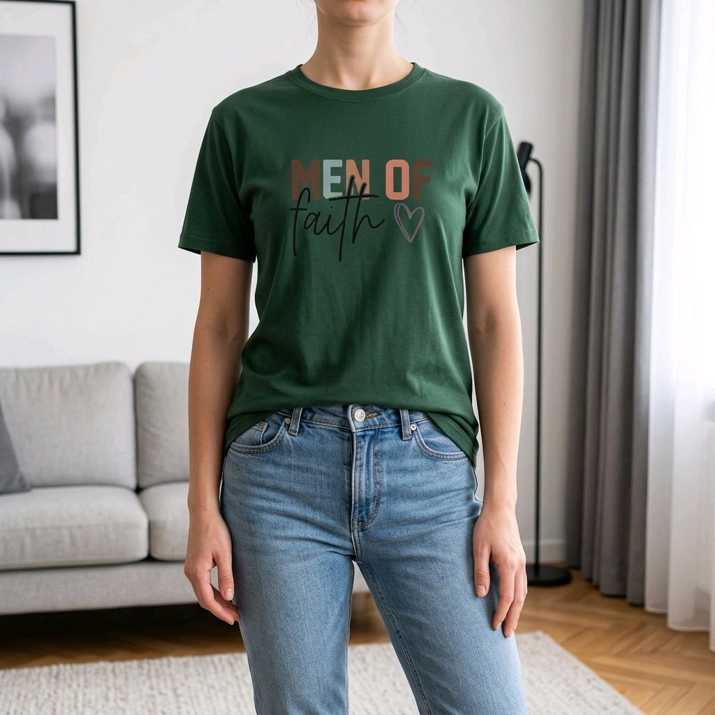 Unisex T-Shirt Man of Faith Gott Jesus_0017A - Herz Jesu