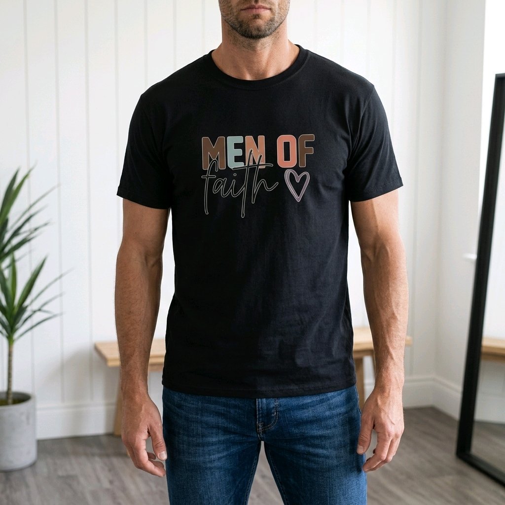 Unisex T-Shirt Man of Faith Gott Jesus_0017A - Herz Jesu