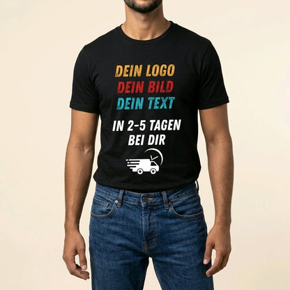 Unisex T-Shirt personalisierbar mit Logo Werbeartikel Arbeitskleidung Wappen_04A - Herz Jesu