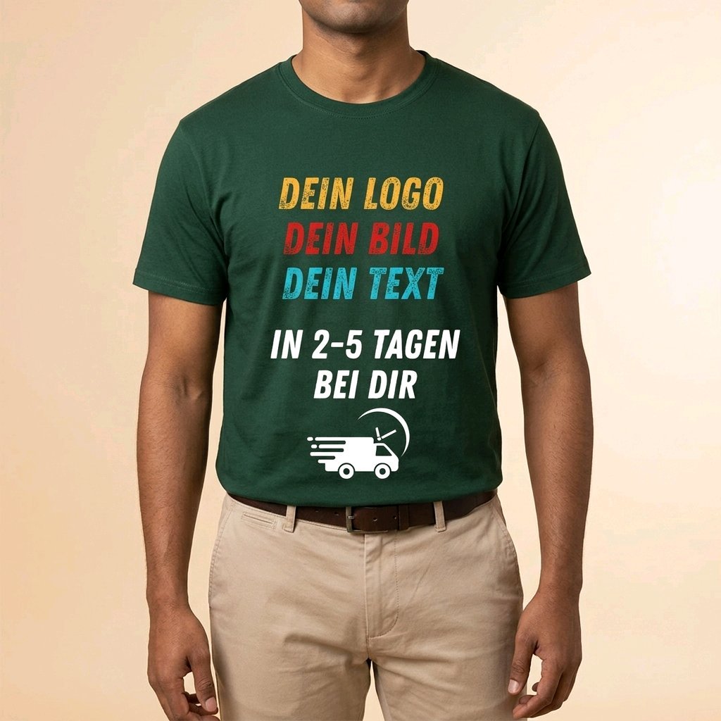 Unisex T-Shirt personalisierbar mit Logo Werbeartikel Arbeitskleidung Wappen_04A - Herz Jesu