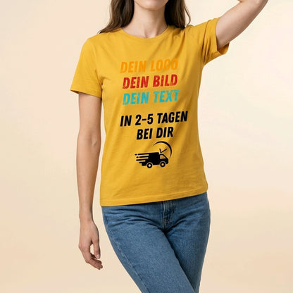 Unisex T-Shirt personalisierbar mit Logo Werbeartikel Arbeitskleidung Wappen_04A - Herz Jesu