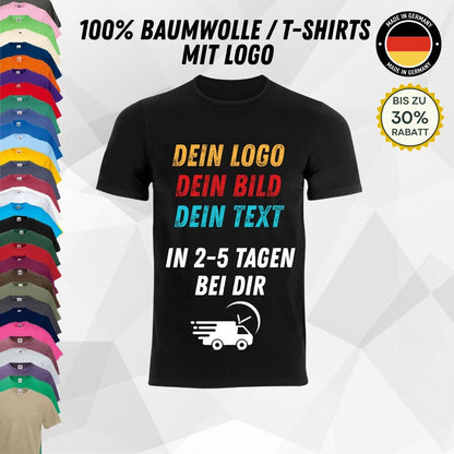 Unisex T-Shirt personalisierbar mit Logo Werbeartikel Arbeitskleidung Wappen_04A - Herz Jesu