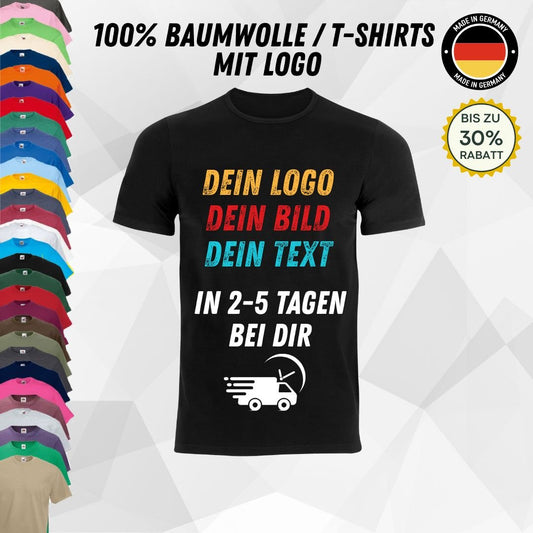 Unisex T-Shirt personalisierbar mit Logo Werbeartikel Arbeitskleidung Wappen_04A - Herz Jesu