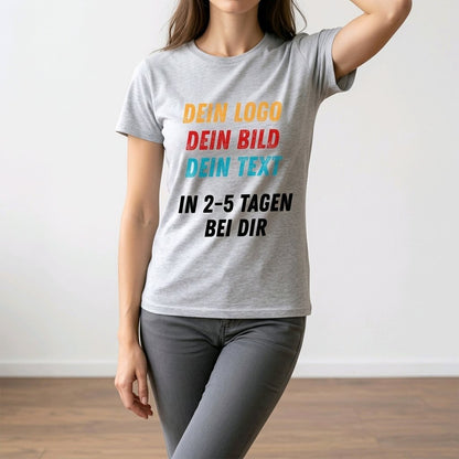 Unisex T-Shirt personalisierbar mit Logo Werbeartikel Arbeitskleidung Wappen_04A - Herz Jesu