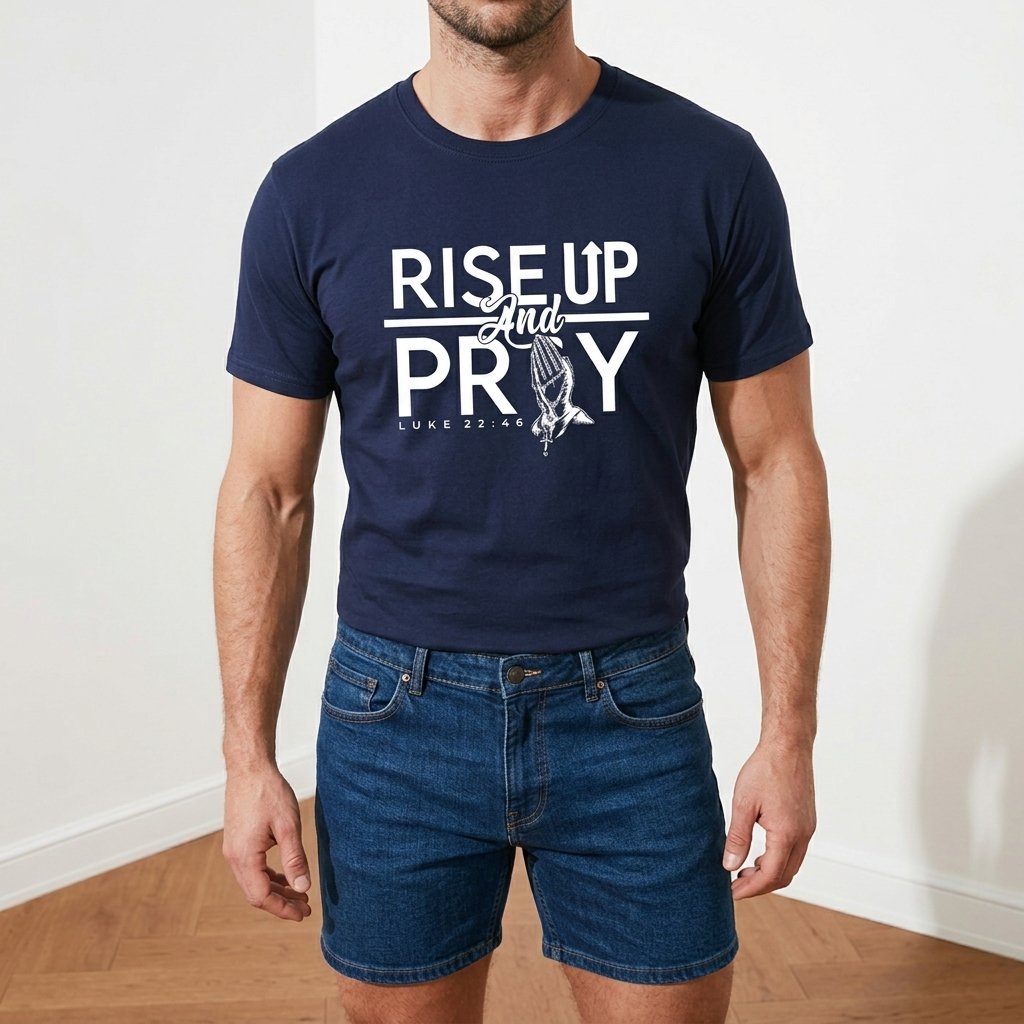 Unisex T-Shirt Rise up Pray Jesus Gott_0007A - Herz Jesu