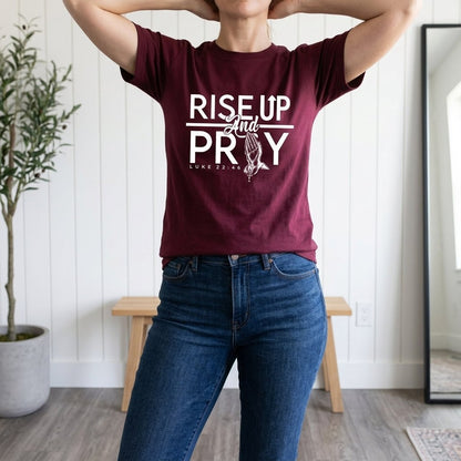 Unisex T-Shirt Rise up Pray Jesus Gott_0007A - Herz Jesu