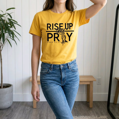 Unisex T-Shirt Rise up Pray Jesus Gott_0007A - Herz Jesu