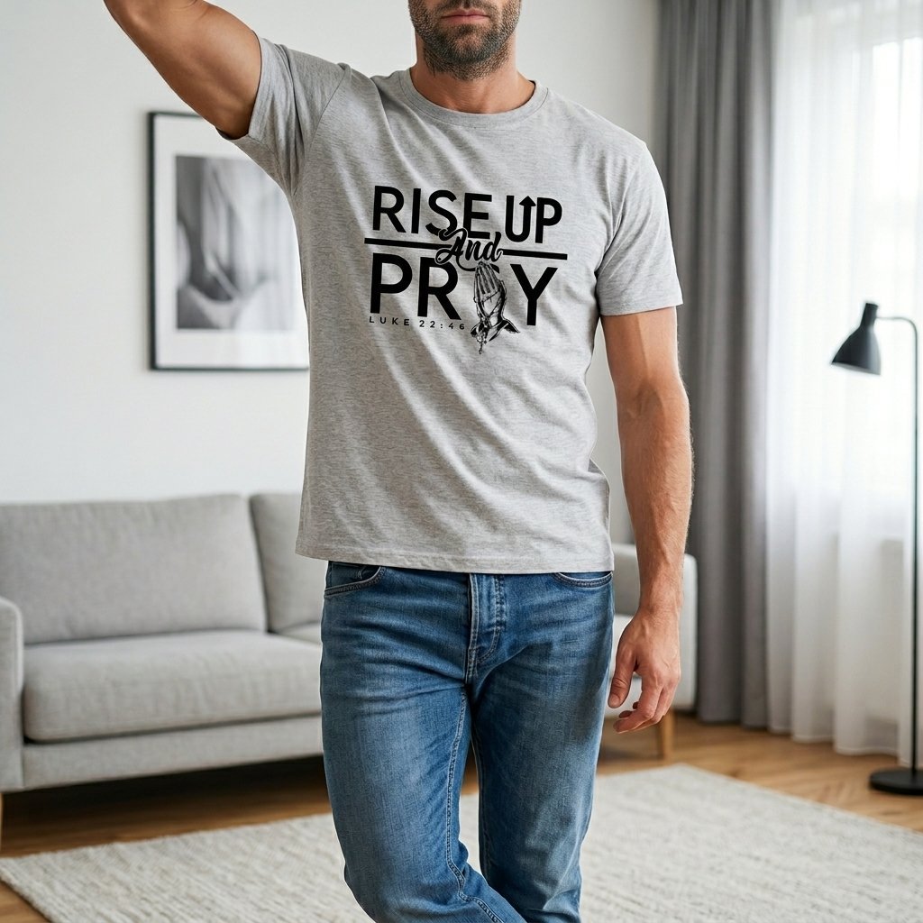 Unisex T-Shirt Rise up Pray Jesus Gott_0007A - Herz Jesu