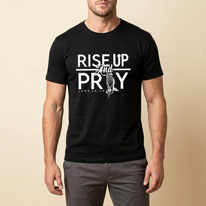 Unisex T-Shirt Rise up Pray Jesus Gott_0007A - Herz Jesu